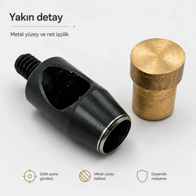 Delici Aparat Padova 9 mm, kumaş ve deri için profesyonel delik açma aracı