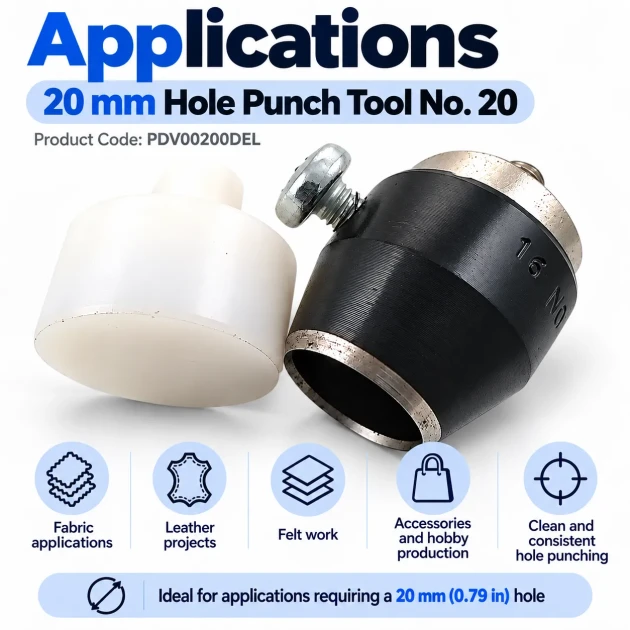 20 mm büyük çap delik açma aparatı PDV00200DEL