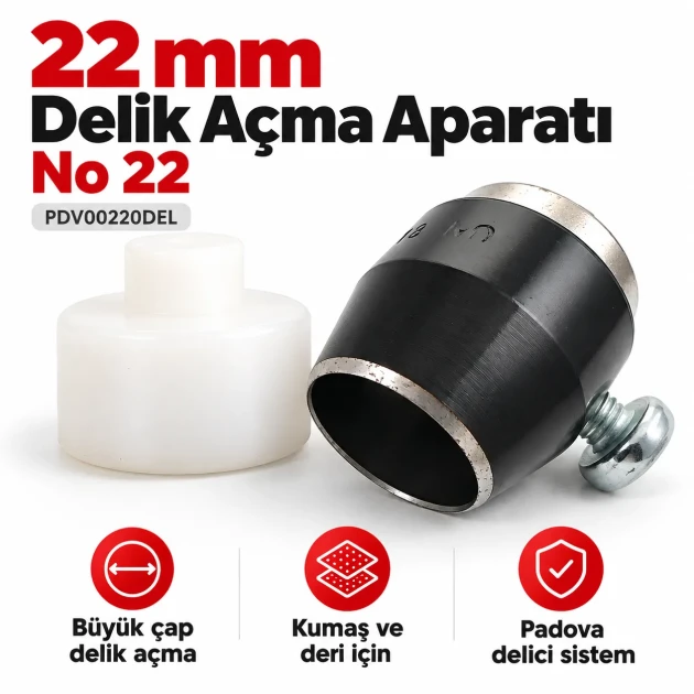 22 mm profesyonel delik açma aparatı PDV00220DEL