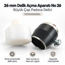 26 mm Delik Açma Aparatı No 26 – Büyük Çap Padova Delici PDV00260DEL