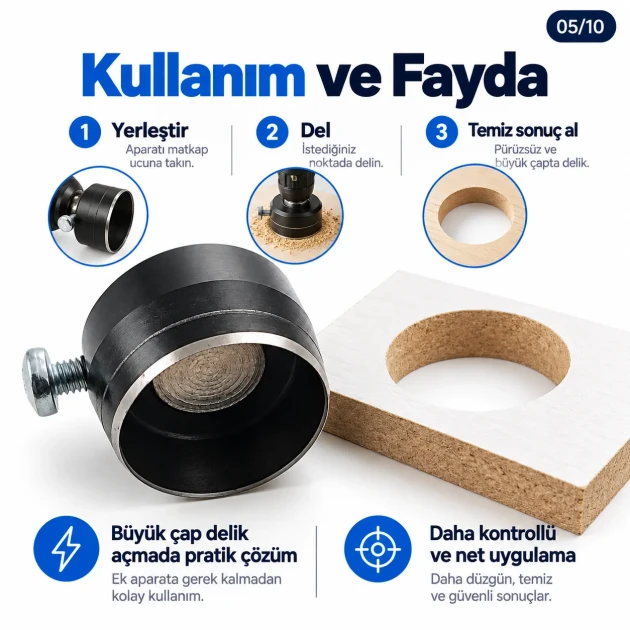 32 mm delik açma aparatı PDV00320DEL
