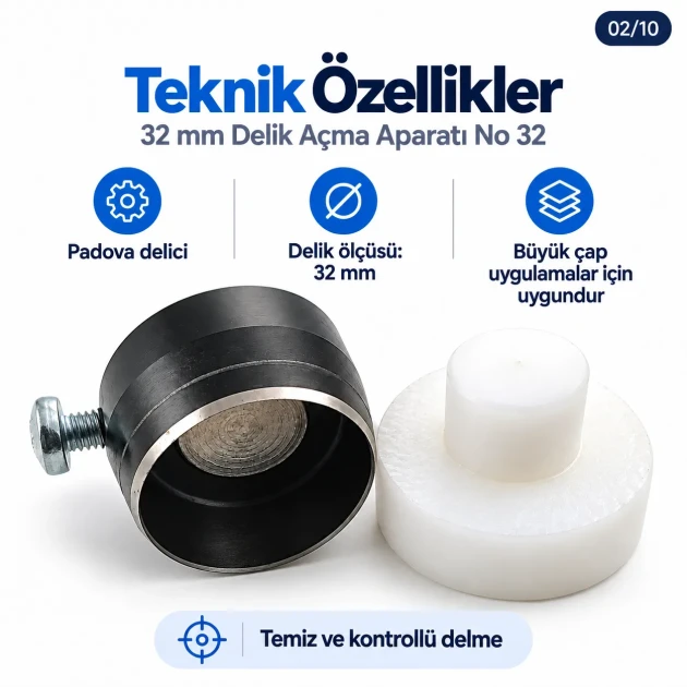 32 mm delik açma aparatı PDV00320DEL