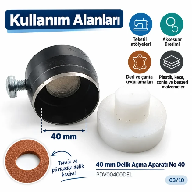 40 mm delik açma aparatı PDV00400DEL