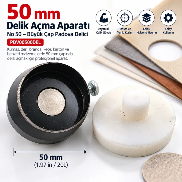 50 mm delik açma aparatı PDV00500DEL
