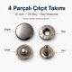 15 mm Alpha Snap Button Metal Snap Fastener for bags and garments - 144 Sets