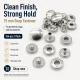15 mm Snap Fastener Set of 4 - 144 pcs