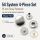 15 mm Snap Fastener Set of 4 - 144 pcs