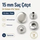 15 mm Snap Fastener Set of 4 - 144 pcs
