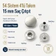 15 mm Snap Fastener Set of 4 - 144 pcs