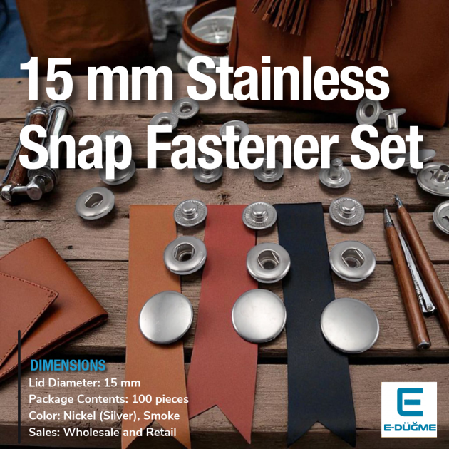 Snap Fasteners 15 mm 3/4" Stainless 54 System C00016P