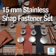 Snap Fasteners 15 mm 3/4" Stainless 54 System C00016P