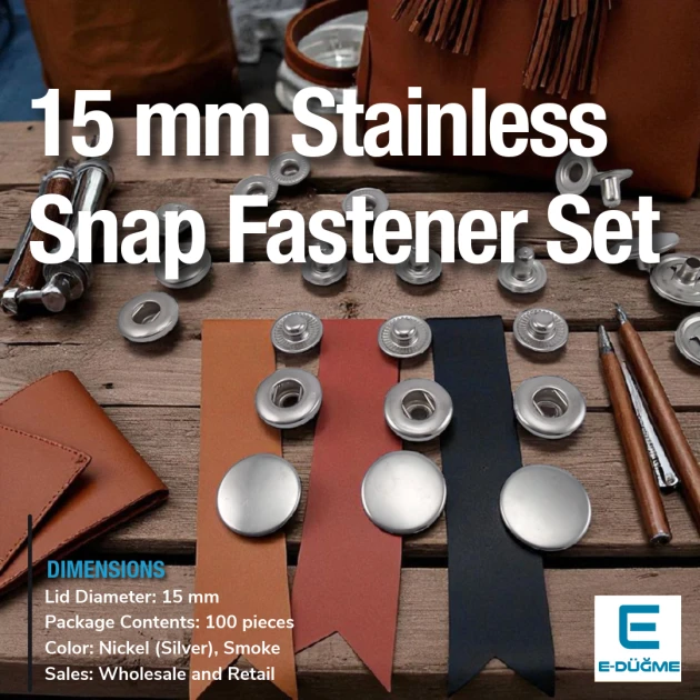 Snap Fasteners 15 mm 3/4" Stainless 54 System C00016P