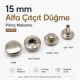 15 mm Alpha Brass Snap Button Metal Snap Fastener for Bags and Textiles