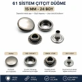 15 mm 61 System Sheet Metal Snap Button – Strong Grip Snap for Outerwear, Canvas and Bags 144 Sets / Pack C0004