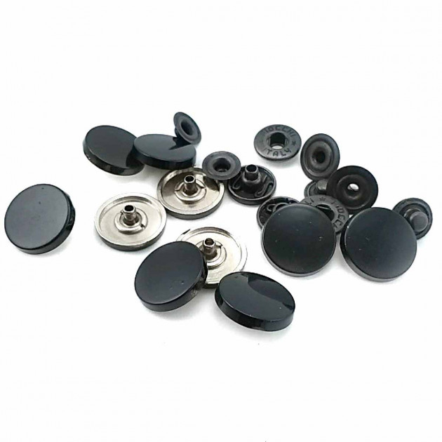 Snap Fastener 16 mm 5/8" Metal Black Coat Snap Buttons C0005 Snap Fastener 16 mm 5/8" Metal Black Coat Snap Buttons C0005