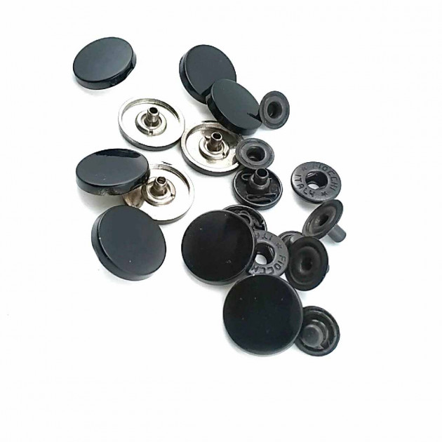 Snap Fastener 16 mm 5/8" Metal Black Coat Snap Buttons C0005 Snap Fastener 16 mm 5/8" Metal Black Coat Snap Buttons C0005