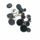 Snap Fastener 16 mm 5/8" Metal Black Coat Snap Buttons C0005 Snap Fastener 16 mm 5/8" Metal Black Coat Snap Buttons C0005