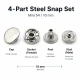 10 mm Snap Fastaners 16L / 25/64" VT2 Snap Fasteners C0006