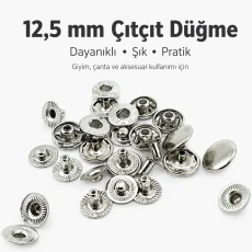 12.5 mm 54 System Sheet Metal Snap Button 144 Pieces / Pack C0008