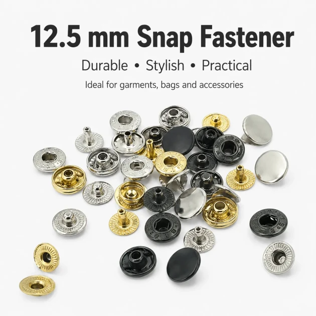 12.5 mm 54 System Sheet Metal Snap Button in a pack of 144 pieces, ideal for apparel fastening