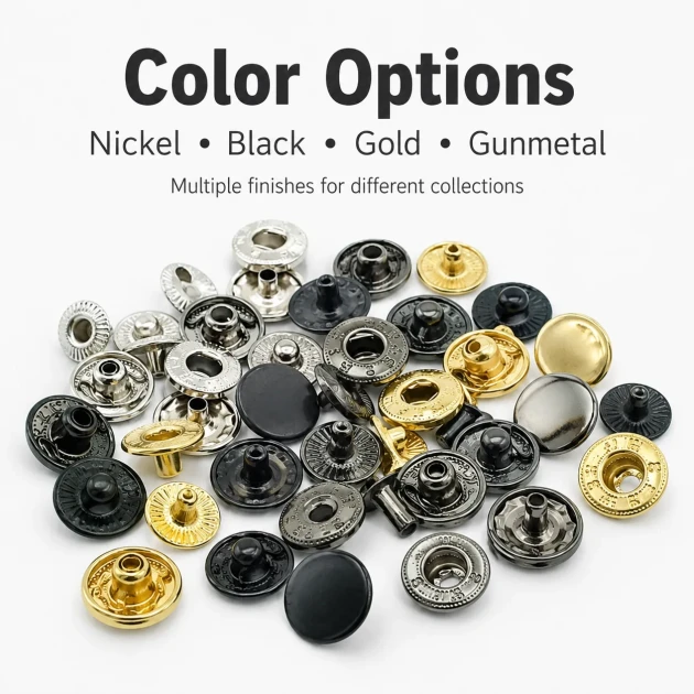 12.5 mm 54 System Sheet Metal Snap Button in a pack of 144 pieces, ideal for apparel fastening