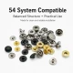 12.5 mm 54 System Sheet Metal Snap Button in a pack of 144 pieces, ideal for apparel fastening