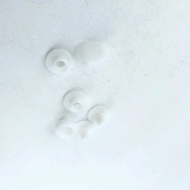 9 mm Beyaz Plastik Çıtçıt Düğme (250 adet / Paket) C0010