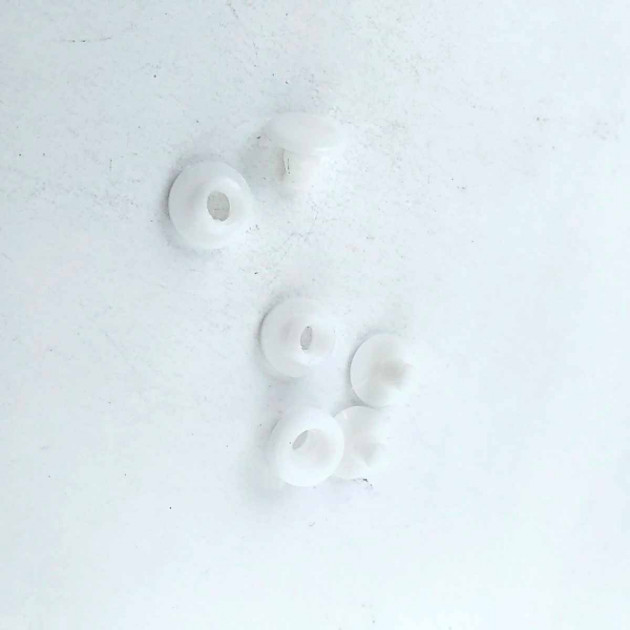 9 mm Beyaz Plastik Çıtçıt Düğme (250 adet / Paket) C0010