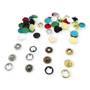 10.5 mm Prong Snap Fastener 17L / 13/32" With Painted Cap Stainless 144 Pcs/Pack (1 Gros ) C0011BOY
