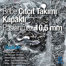 Prong Snap Fastener With Cap 10.5 mm 17L / 13/32" Stainless Cover - 720 pcs/ sets C0011