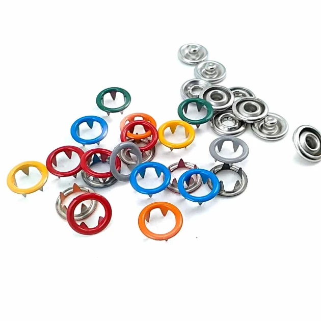 9.5 mm Dyed Prong Snap Button 3/8" 144 Pcs/ Pack Colored Perforated C0012