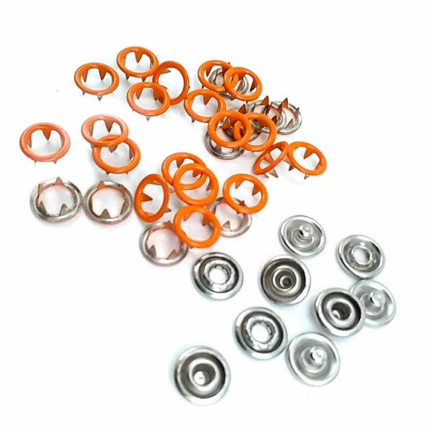 9.5 mm Dyed Prong Snap Button 3/8" 144 Pcs/ Pack Colored Perforated C0012