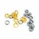 9.5 mm Dyed Prong Snap Button 3/8" 144 Pcs/ Pack Colored Perforated C0012