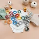 9.5 mm Dyed Prong Snap Button 3/8" 144 Pcs/ Pack Colored Perforated C0012