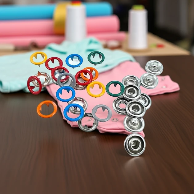 9.5 mm Dyed Prong Snap Button 3/8" 144 Pcs/ Pack Colored Perforated C0012