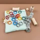 9.5 mm Dyed Prong Snap Button 3/8" 144 Pcs/ Pack Colored Perforated C0012