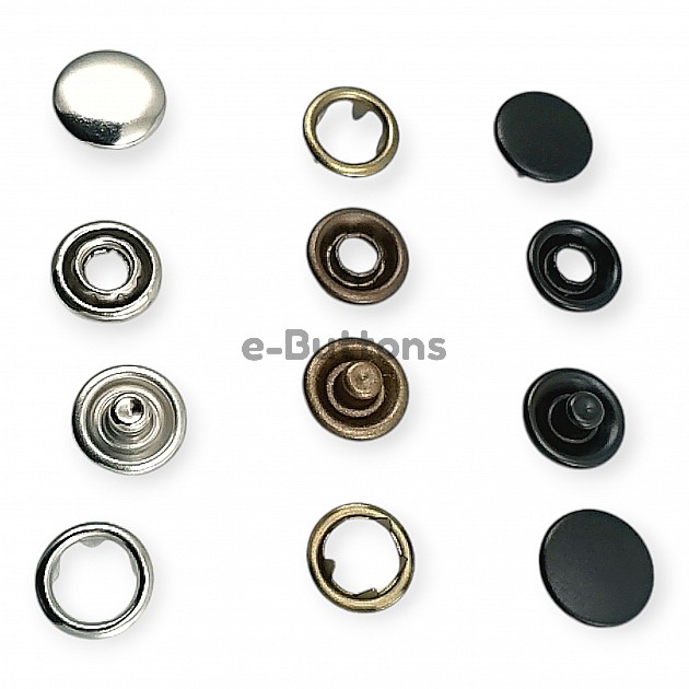 Prong Snaps Fastener Baby Snap Buttons Stainless 9,5 mm PC0013