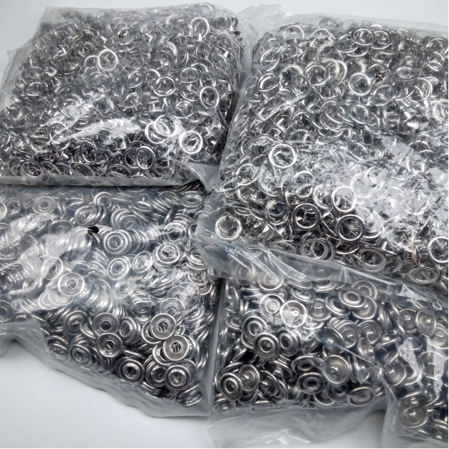 Prong Snaps Fastener 720 Pcs/Pck Baby Snap Buttons 3/8" Stainless 9,5 mm PC0013