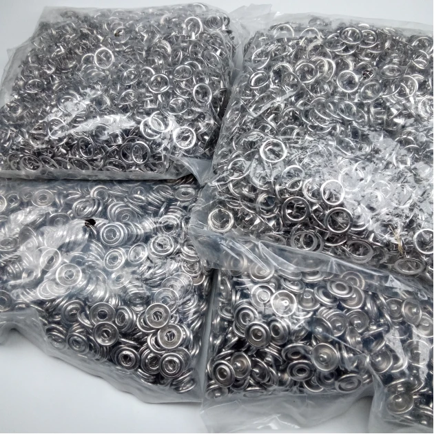 Prong Snaps Fastener 720 Pcs/Pck Baby Snap Buttons 3/8" Stainless 9,5 mm PC0013