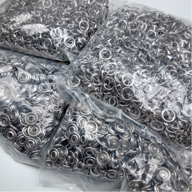 Prong Snaps Fastener 720 Pcs/Pck Baby Snap Buttons 3/8" Stainless 9,5 mm PC0013