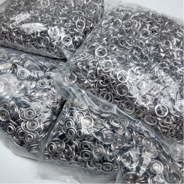 Prong Snaps Fastener 720 Pcs/Pck Baby Snap Buttons 3/8" Stainless 9,5 mm PC0013