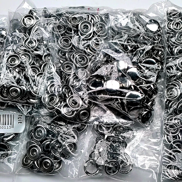 Baby Snap Fastener 9.5 mm Stainless Steel Prong Snap Fastener with Prong Cover 720 Pcs/Pack C0014P