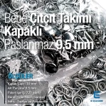 Baby Snap Fastener 9.5 mm Stainless Steel Prong Snap Fastener with Prong Cover 720 Pcs/Pack C0014P