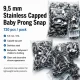 9.5 mm Baby Snap Fasteners with Prong Cap, Stainless Steel, 720 Pcs Pack