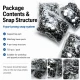 9.5 mm Baby Snap Fasteners with Prong Cap, Stainless Steel, 720 Pcs Pack