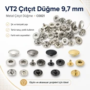 VT-2 Snap Button 10 mm (0.39 in) Metal Snap Fastener C0021