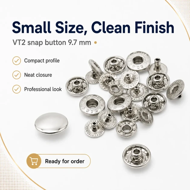 VT-2 Snap Button 10 mm (0.39 in) Metal Snap Fastener C0021