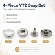 VT-2 Snap Button 10 mm (0.39 in) Metal Snap Fastener C0021