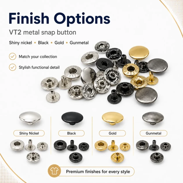 VT-2 Snap Button 10 mm (0.39 in) Metal Snap Fastener C0021