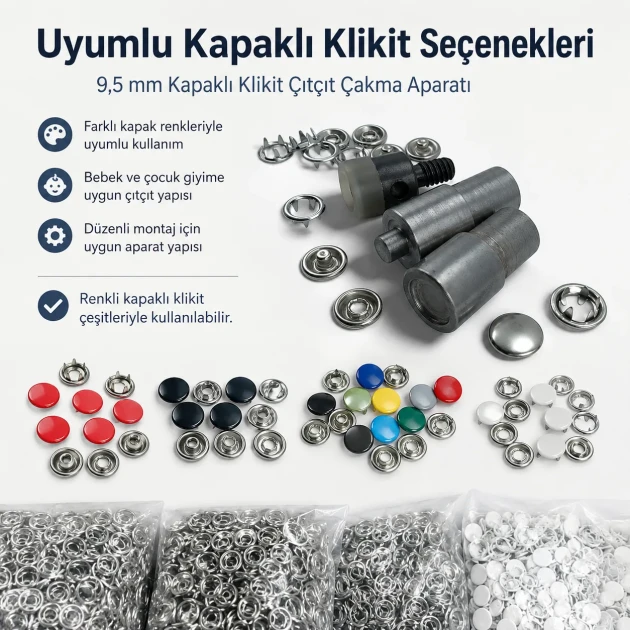 Prong Snap Fasteners Mold - Lid Snap Fasteners 9,5 Fastening Tool KLP0092